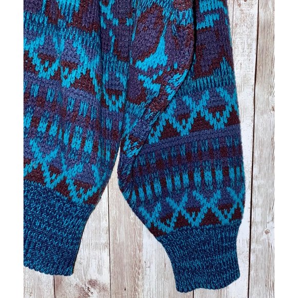 Vintage 90's Grandpa Men's South Mountain Sweater Size Medium V-Neck Sking - Picture 2 of 9